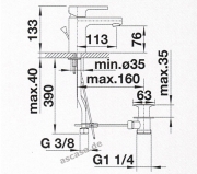 Blanco Devin-WT Waschtischarmatur, 520390