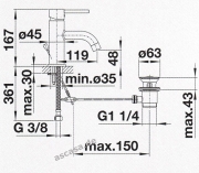Blanco Tajo-WT Waschtischarmatur, 520392