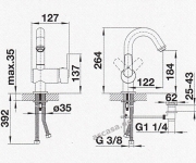 Blanco Sava-WT Waschtischarmatur, 520395