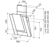 Elica Ico IX/F/80 Wandhaube Edelstahl, PRF0010406A