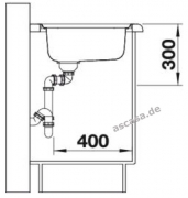 Blancoclassic 45 S-IF Edelstahl Seidenglanz Flachrand, Becken links, 516855