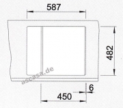 Blancotipo 45 S Mini Edelstahl Brstfinish, Becken reversibel, 516053