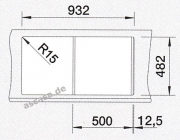 Blancozia 5 S Edelstahl Brstfinish, Becken reversibel, 514616