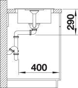 Blanco Favos 45 S Silgranit PuraDur 2, Farbe anthrazit, 516617