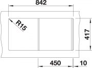 Blanco Favos 45 S Silgranit PuraDur 2, Farbe alumetallic, 516618
