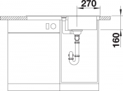 Blanco Favos 45 S Silgranit PuraDur 2, Farbe cafe, 516620