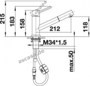 BLANCOALTURA-S Edelstahl gebrstet Hochdruck, 518719