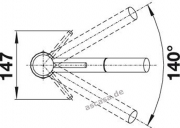 BLANCOALTURA-S Edelstahl gebrstet Hochdruck, 518719