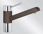 BLANCOZENOS Silgranit-Look 2-farbig, Farbe alumetallic/chrom, 517806