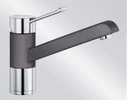 BLANCOZENOS Silgranit-Look 2-farbig, Farbe alumetallic/chrom, 517806