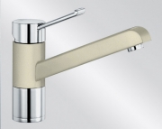 BLANCOZENOS Silgranit-Look 2-farbig, Farbe alumetallic/chrom, 517806