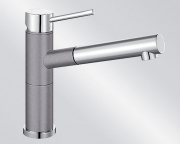 BLANCOALTA-S Compact Silgranit-Look, 2-farbig, Farbe alumetallic/chrom, 515326