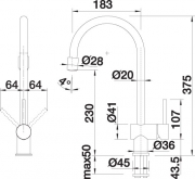 BLANCOFILO-S Silgranit-Look (zweifarbig) jasmin/chrom, 512755