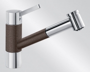 BLANCOTIVO-S Silgranit-Look, Niederdruck, Farbe alumetallic/chrom, 518426