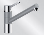 BLANCOTIVO Silgranit-Look Hochdruck, 2-farbig, Farbe alumetallic/chrom, 517601