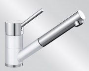 BLANCOANTAS-S Silgranit-Look, 2-farbig, Hochdruck, Farbe alumetallic/chrom, 515349