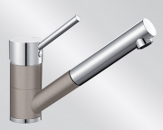 BLANCOANTAS-S Silgranit-Look, 2-farbig, Hochdruck, Farbe perlgrau/chrom, 520733