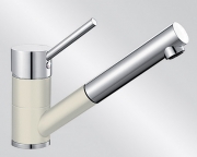 BLANCOANTAS-S Silgranit-Look, 2-farbig, Niederdruck, Farbe felsgrau/chrom, 518795