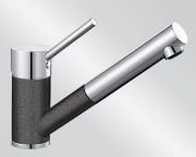 BLANCOANTAS-S Silgranit-Look, 2-farbig, Niederdruck, Farbe alumetallic/chrom, 516765