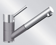 BLANCOANTAS-S Silgranit-Look, 2-farbig, Niederdruck, Farbe perlgrau/chrom, 520734