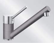 BLANCOANTAS Silgranit-Look Niederdruck, 2-farbig, Farbe felsgrau/chrom, 518797