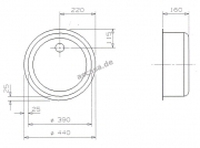Reginox L18 390 VP-CC (304) ohne berlauf, als Auflagesple, flchenbndige Sple und Unterbausple einbaubar