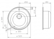 Reginox Moscow KG-CC (304) ohne berlauf, als Auflagesple Sple einbaubar