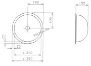 Reginox Caribbean-CC (316) ohne berlauf, als Auflagewaschtisch, flchenbndiger und Unterbauwaschtisch einbaubar