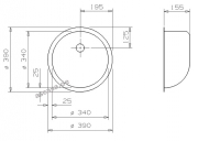 Reginox Amazone-CC (304) ohne berlauf, als Auflagewaschtisch, flchenbndiger und Unterbauwaschtisch einbaubar