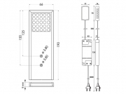 LUMICA Intorno L Farbwechsel LED Set mit LED Touch Schalter u. Dimmer, edelstahlfarbig
