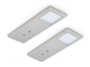 LUMICA Intorno L Farbwechsel LED Set mit LED Touch Schalter u. Dimmer, edelstahlfarbig