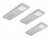 LUMICA Intorno L Farbwechsel LED Set mit LED Touch Schalter u. Dimmer, edelstahlfarbig