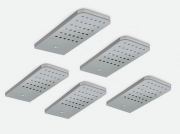 LUMICA Flip Farbwechsel LED Set mit Fernbedienungsset, edelstahlfarbig