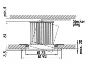 LUMICA Soffitto Decken LED, edelstahlfarbig