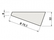 LUMICA Slash 1 LED ohne Schalter, Edelstahl