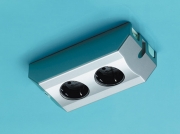 LUMICA Lucia Doppelsteckdose, alufarbig