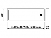 LUMICA Lista 50 mit Schalter, edelstahlfarbig