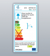 LUMICA Lista 50 mit Schalter, edelstahlfarbig
