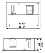 LUMICA Twist Doppelsteckdose, edelstahlfarbig