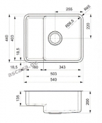 Reginox Niagara inklusive Tropfgitter, Becken rechts, als Auflagesple, flchenbndige Sple und Unterbausple einbaubar