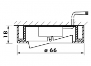 LUMICA Aufbauschalter, edelstahlfarbig