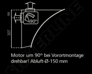 Silverline Slide-Down Premium SDW 894 W, Edelstahl/Weissglas Wandhaube, 80 cm. Mit 5 Jahren Garantie!