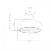 Elica Seashell IX/F/80 Inselhaube Edelstahl glnzend, PRF0098394. Mit 5 Jahren Garantie!