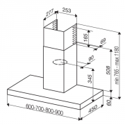 best Theta HF 60 Edelstahl, Wandhaube, 60 cm, EEK: A, 07PA4100, BHC66750XA, Mit 5 Jahren Garantie!