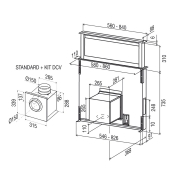 Best Lift Glas Schwarz 60 Downdraft Tischhaube, 07756001A, BHD66690BA, Mit 5 Jahren Garantie!