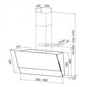 best Split HF schwarz 80, Wandhaube, 80 cm, 07F62052, BHC84751BA, mit 5 Jahren Garantie!