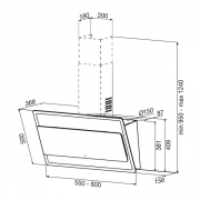 best Offset HF 80 schwarz, Wandhaube, 80 cm, EEK: A, 07F63052, BHC84752BA, mit 5 Jahren Garantie!