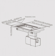 homeier HDO Downair Mistral, Tischhaube, Umluft, Maanfertigung, 1400001, Mit 5 Jahren Garantie