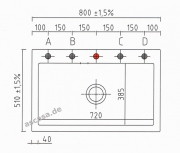 Systemceram KeraDomo MERA 80, Farbe Siena, mit 5 Jahren Garantie