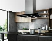 homeier Vento HIH 90 VE-S, Inselhaube schwarz, Abluft, 90 cm, 1401000, Mit 5 Jahren Garantie